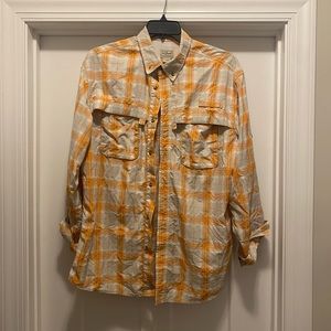 Plaid fishing shirt large
